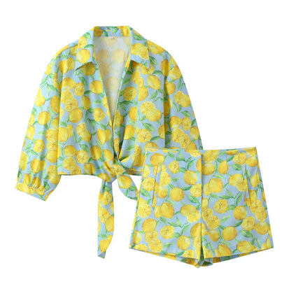 Lucille ™ conjunto con estampado de limones