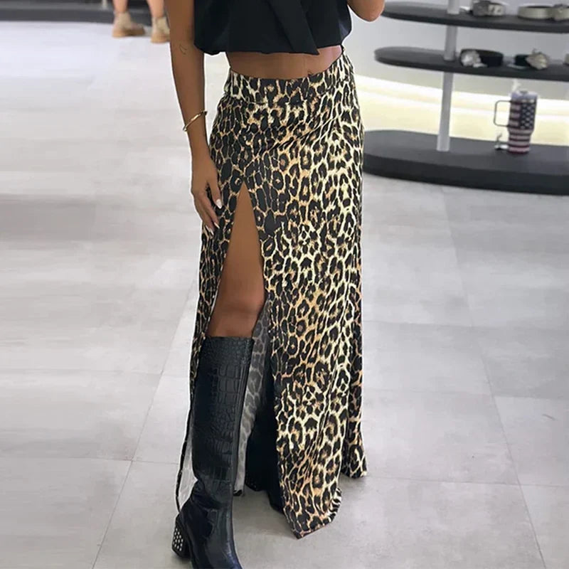 Brinlee ™ conjunto falda leopardo