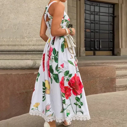 Sana ™ vestido floral retro